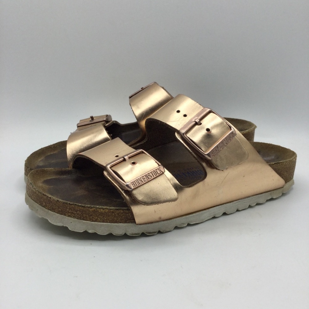 Birkenstock Arizona Soft Footbed Sandal Rose Gold - Picture 4 of 13